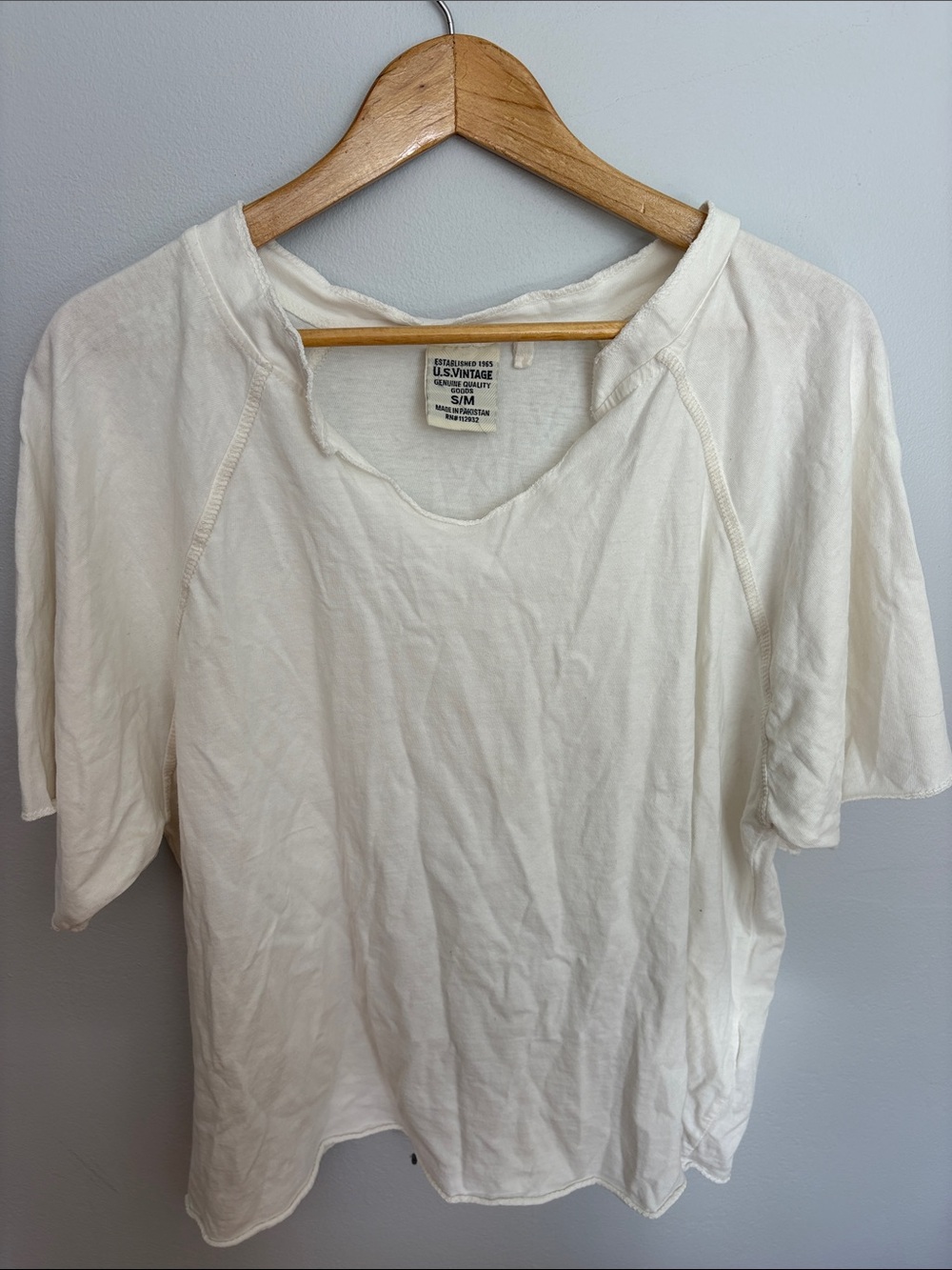 Vintage Cream Short Sleeve Tee - Relaxed Everyday Top